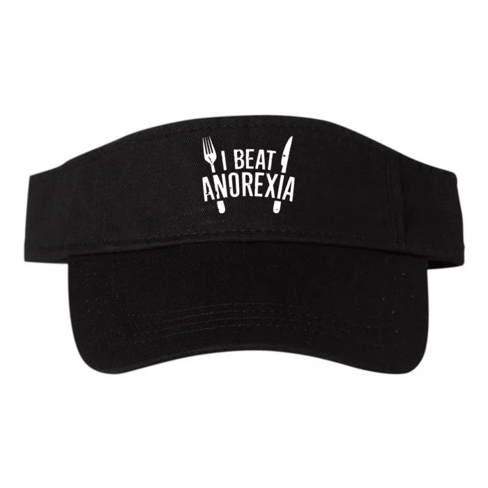 I Beat Survived Anorexia Awareness Survivor Valucap Bio-Washed Visor