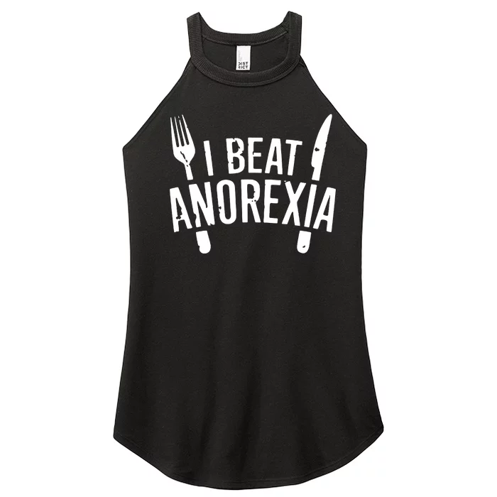 I Beat Survived Anorexia Awareness Survivor Women’s Perfect Tri Rocker Tank