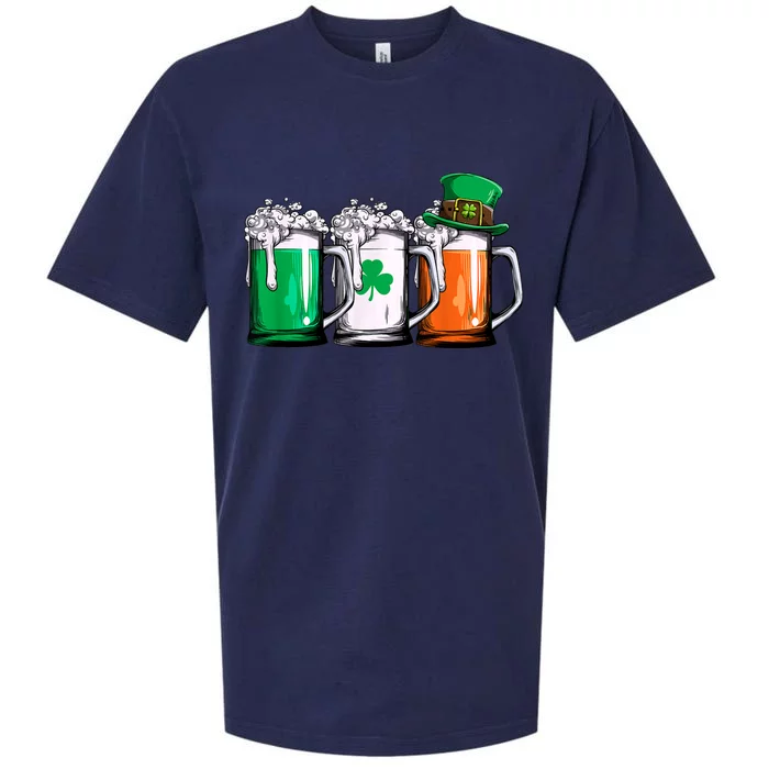 Irish Beer Ireland Flag St Patricks Day Men Women Leprechaun Sueded Cloud Jersey T-Shirt