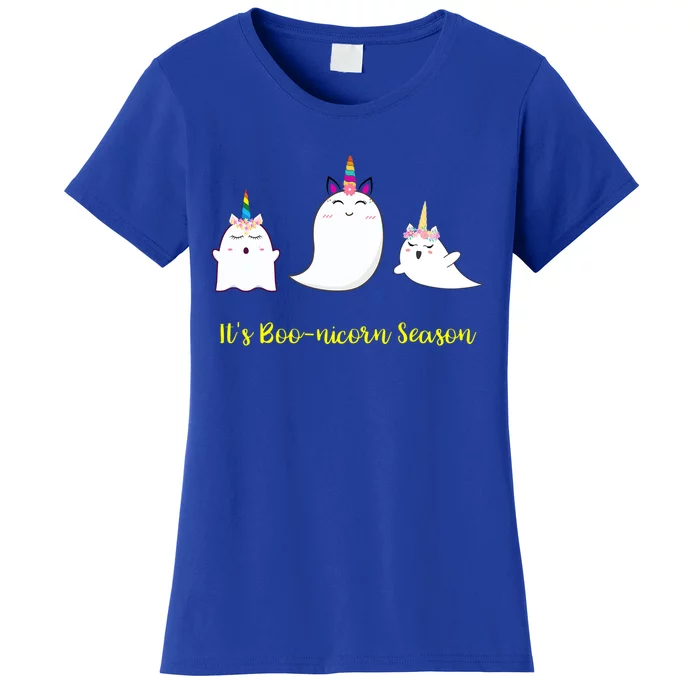 Its BooNicorn Season Halloween Unicorn Cute Ghost Great Gift Women's T-Shirt