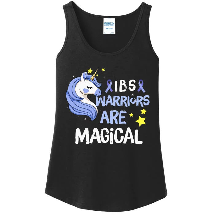 Irritable Bowel Syndrome Warriors Unicorn IBS Periwinkle Ladies Essential Tank