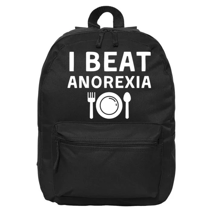 I Beat Survived Anorexia Awareness Survivor 16 in Basic Backpack