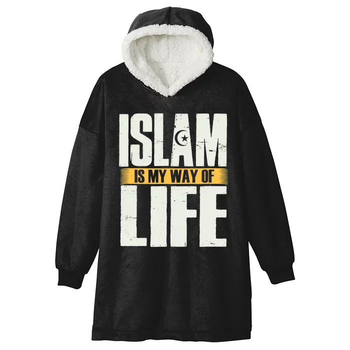 Islam Believe Symbol Muslim Sign Ramadan Religion Gift Hooded Wearable Blanket