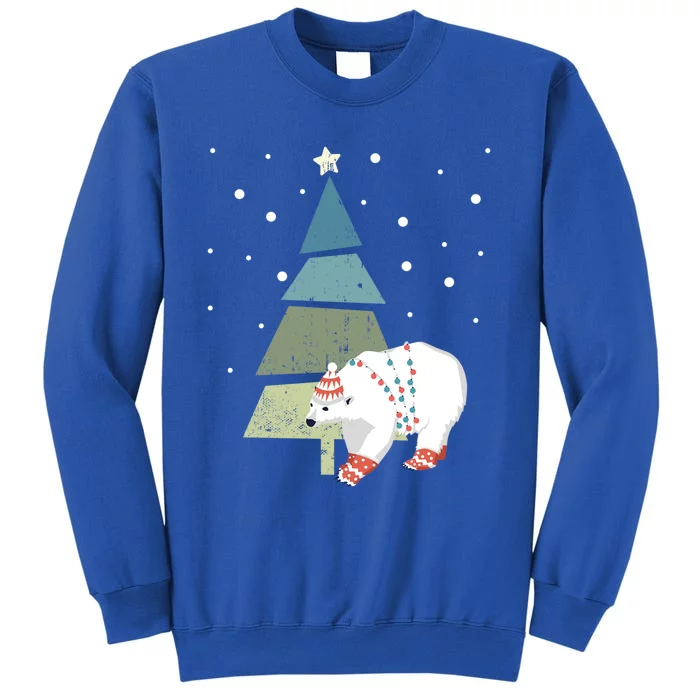 Ice Bear Santa And Christmas Tree Believe In Christmas Funny Gift Sweatshirt