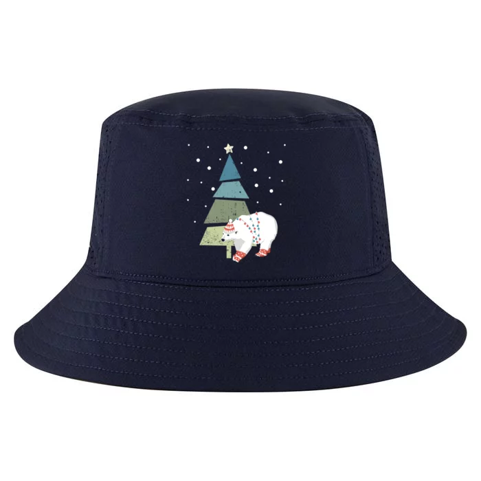 Ice Bear Santa And Christmas Tree Believe In Christmas Funny Gift Cool Comfort Performance Bucket Hat