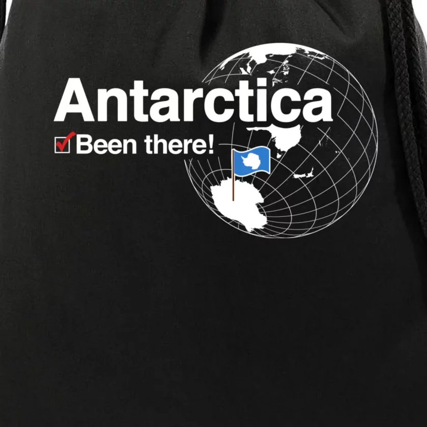 Ive Been There Flag Of Antarctica Drawstring Bag