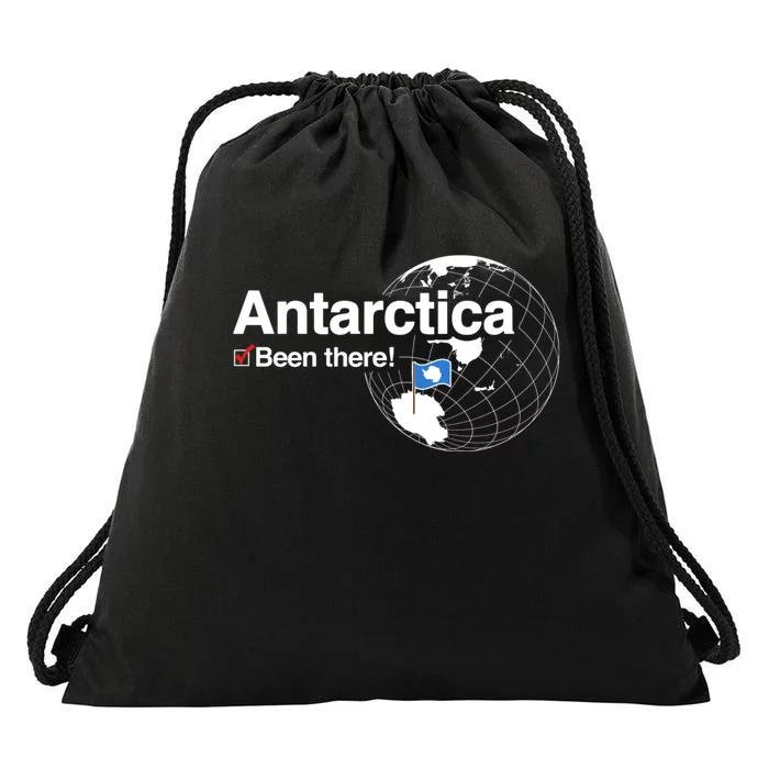 Ive Been There Flag Of Antarctica Drawstring Bag