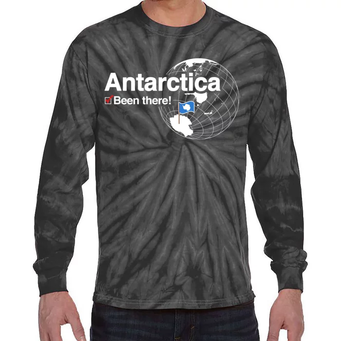 Ive Been There Flag Of Antarctica Tie-Dye Long Sleeve Shirt