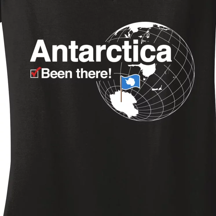 Ive Been There Flag Of Antarctica Women's V-Neck T-Shirt