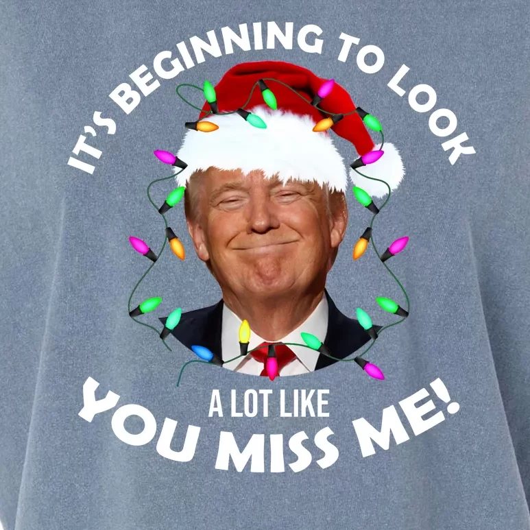 It's Beginning To Look A Lot Like You Miss Me Trump Christmas Garment-Dyed Women's Muscle Tee