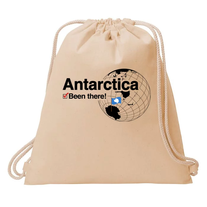 Ive Been There Flag Of Antarctica Drawstring Bag