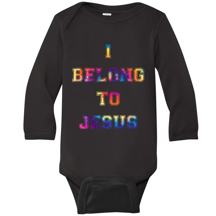 I Belong To Jesus Christian Gym Christian Dad Baby Long Sleeve Bodysuit