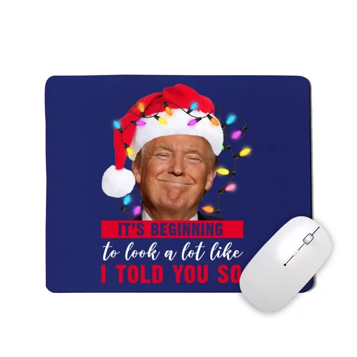 It's Beginning To Look A Lot Like I Told You So Funny Donald Trump Christmas Mousepad