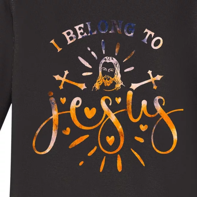 I Belong To Jesus Christian Gym Apparel Christian Dad Baby Long Sleeve Bodysuit