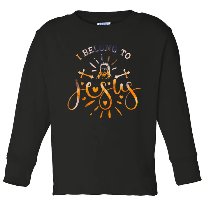 I Belong To Jesus Christian Gym Apparel Christian Dad Toddler Long Sleeve Shirt