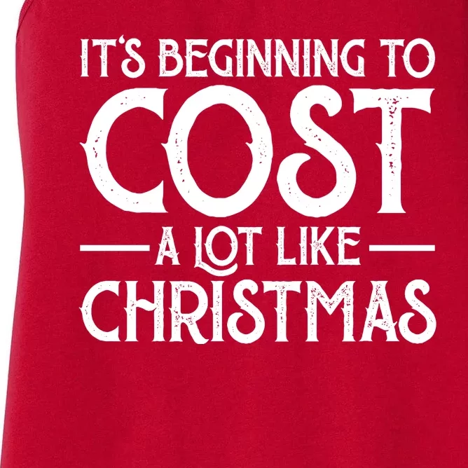 It's Beginning To Cost A Lot Like Christmas Funny Women's Racerback Tank