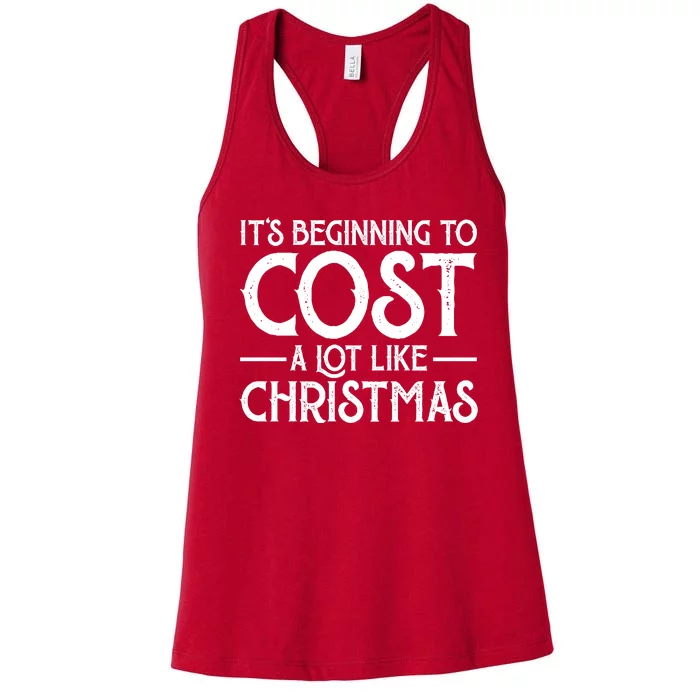 It's Beginning To Cost A Lot Like Christmas Funny Women's Racerback Tank