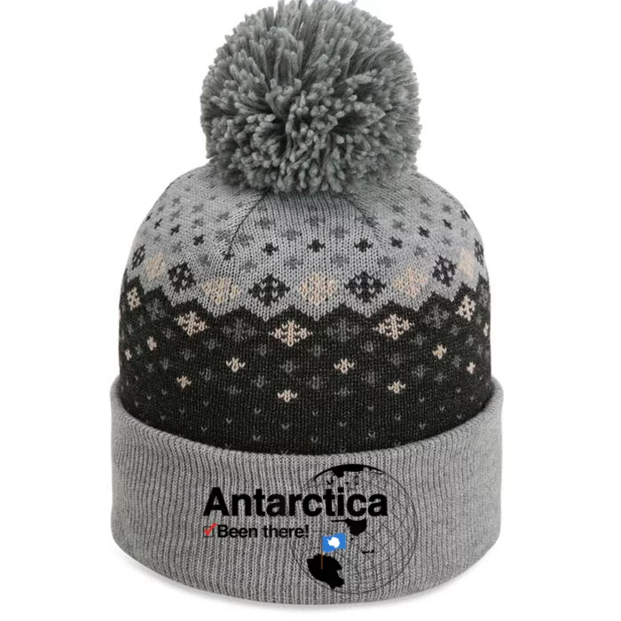 I've Been There Antarctica Travel Gift The Baniff Cuffed Pom Beanie