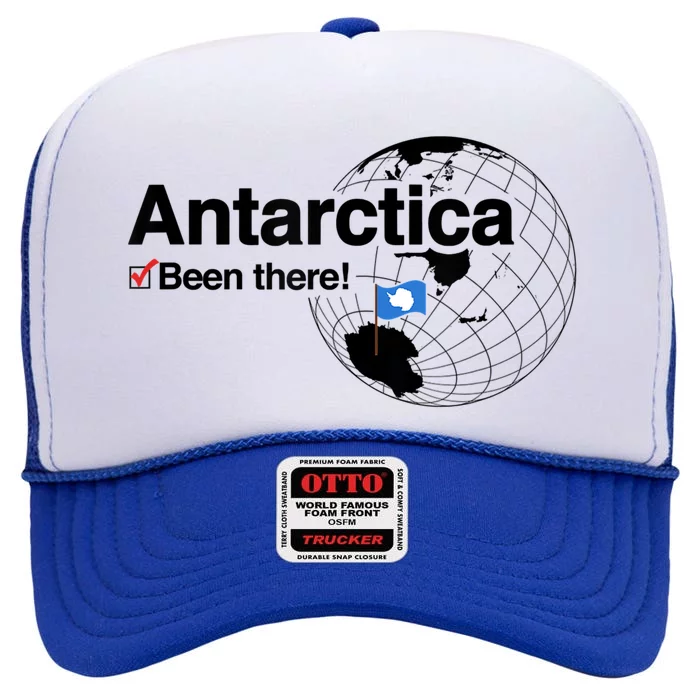 I've Been There Antarctica Travel Gift High Crown Mesh Trucker Hat