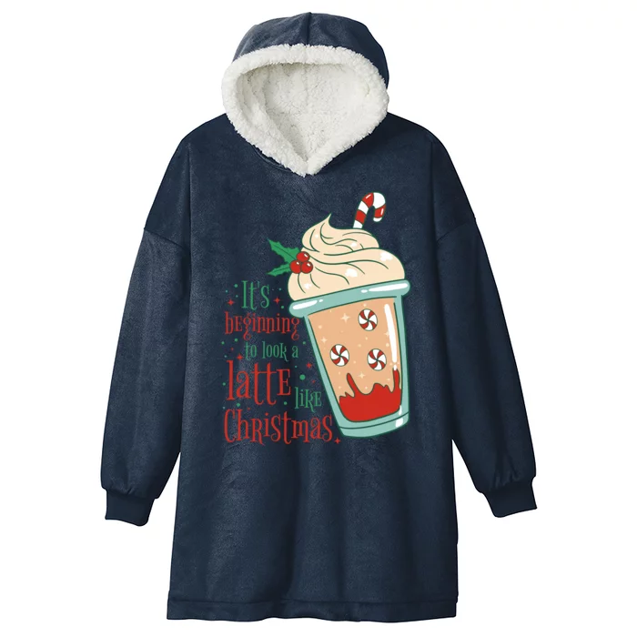 It's Beginning To Look A Latte Like Christmas Hooded Wearable Blanket