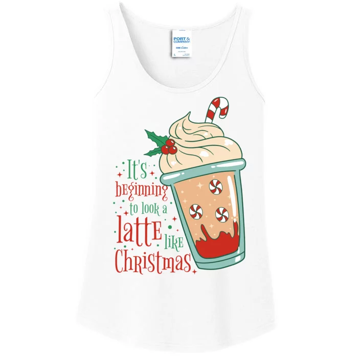 It's Beginning To Look A Latte Like Christmas Ladies Essential Tank