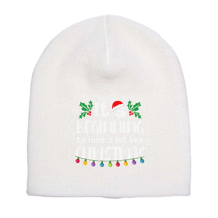 It's beginning to look a lot like christmas Short Acrylic Beanie