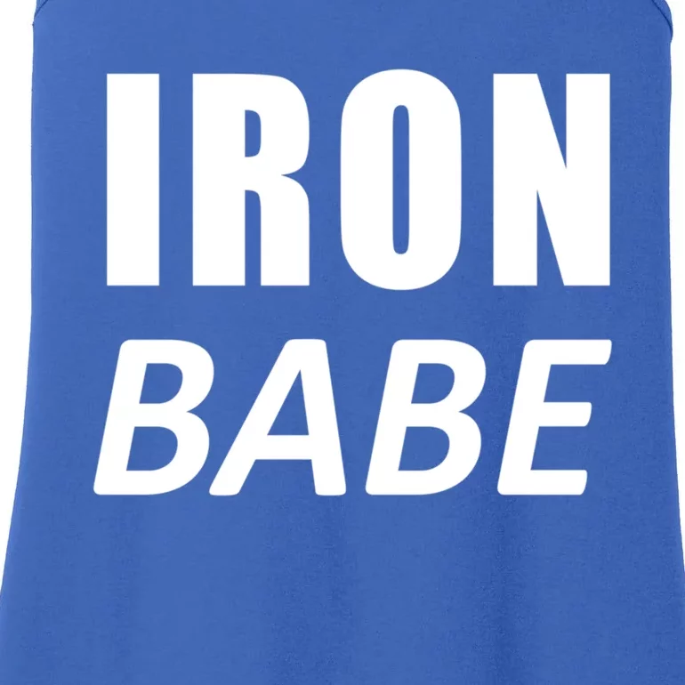 Iron Babe Triathlon Mom Wife Mothers Day Mother Funny Gift Ladies Essential Tank