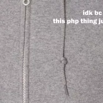 Idk Bc This Php Thing Just Works Full Zip Hoodie