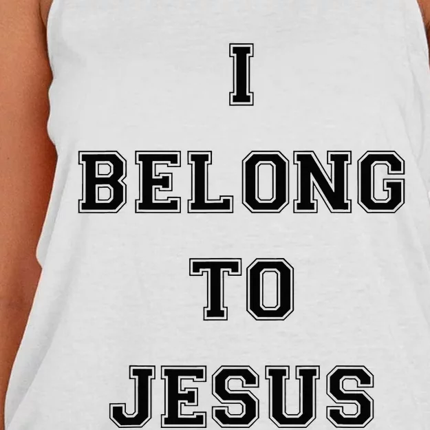 I Belong To Jesus Christian Gym Apparel Christian Dad Women's Knotted Racerback Tank