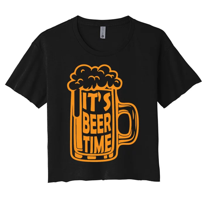 ItS Beer Time Oktoberfest Celebration Women's Crop Top Tee