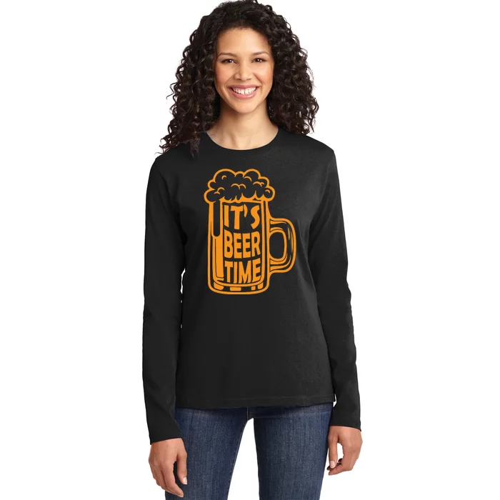 ItS Beer Time Oktoberfest Celebration Ladies Long Sleeve Shirt