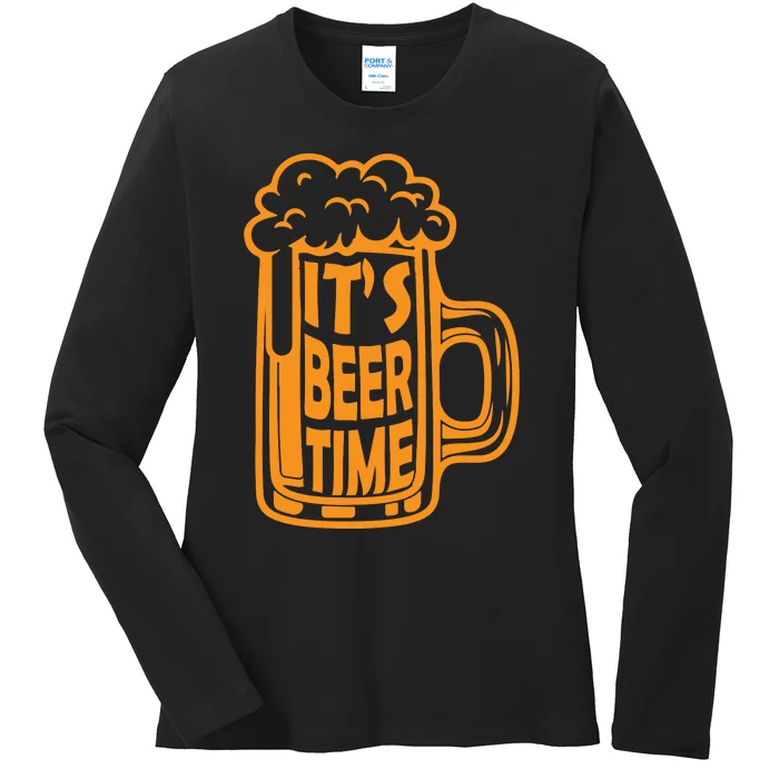 ItS Beer Time Oktoberfest Celebration Ladies Long Sleeve Shirt