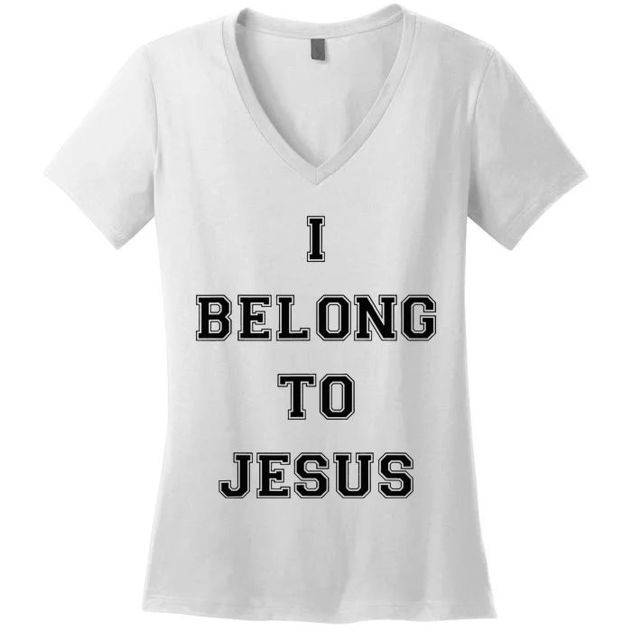 I Belong To Jesus Christian Gym Christian Dad Women's V-Neck T-Shirt