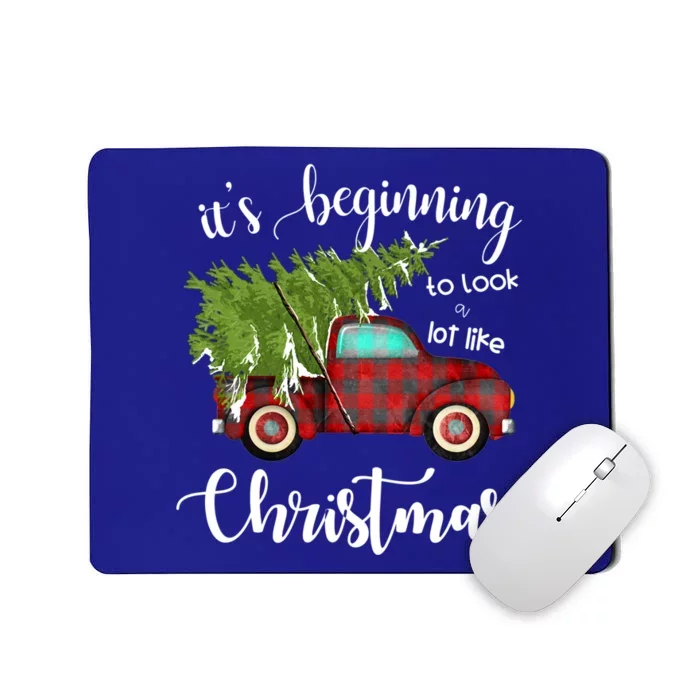 Its Beginning To Look A Lot Like Christmas Vintage Truck Gift Mousepad