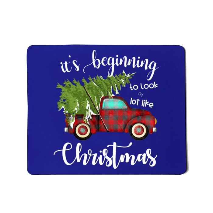 Its Beginning To Look A Lot Like Christmas Vintage Truck Gift Mousepad