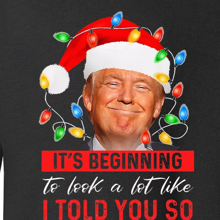 It's Beginning To Look A Lot Like I Told You So Trump Xmas Toddler Sweatshirt