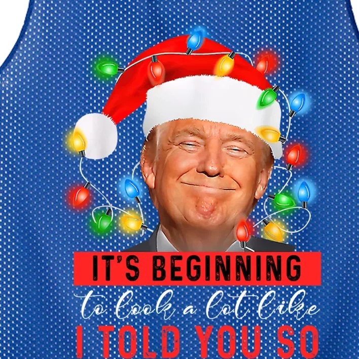 It's Beginning To Look A Lot Like I Told You So Trump Xmas Great Gift Mesh Reversible Basketball Jersey Tank