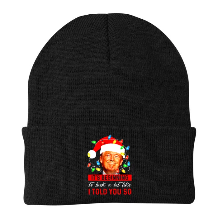 ItS Beginning To Look A Lot Like I Told You So Trump Xmas Knit Cap Winter Beanie