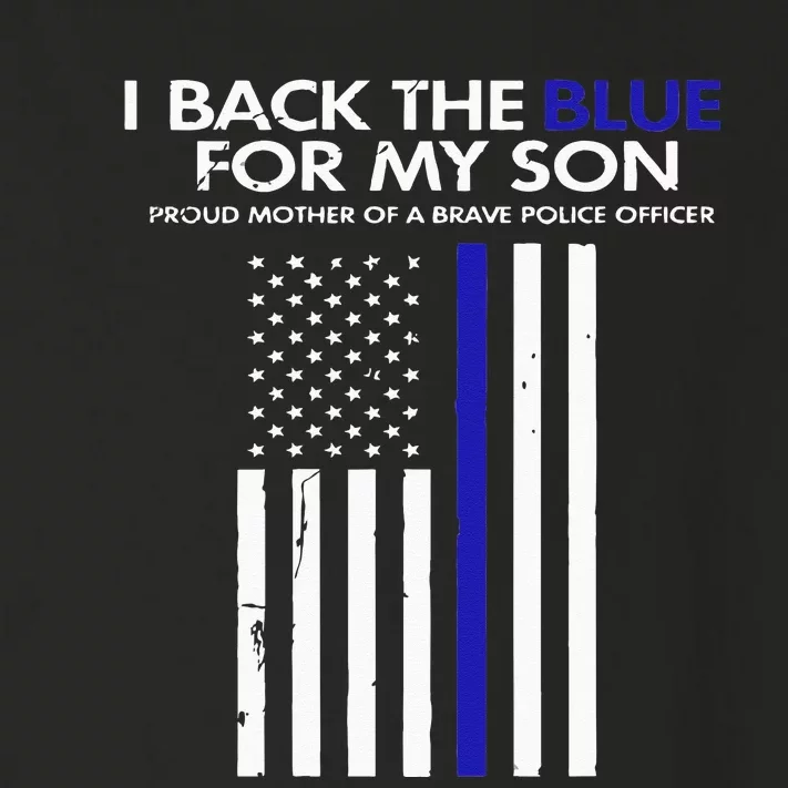 I Back The Blue For My Son Thin Blue Line Police Proud Mom Toddler Long Sleeve Shirt