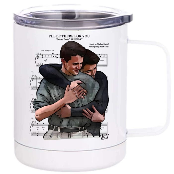 ILl Be There For You Chandler Bing Rip Rest In Peace Front & Back 12oz Stainless Steel Tumbler Cup