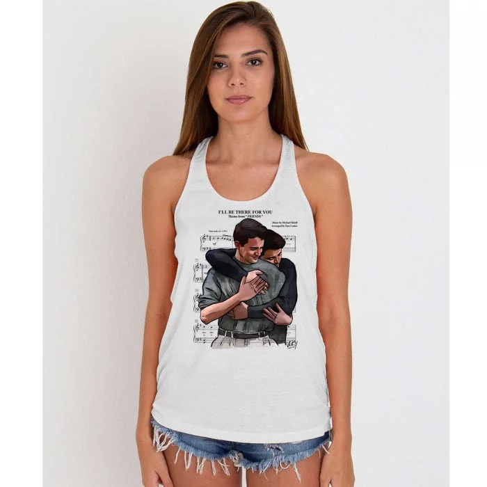 ILl Be There For You Chandler Bing Rip Rest In Peace Women's Knotted Racerback Tank