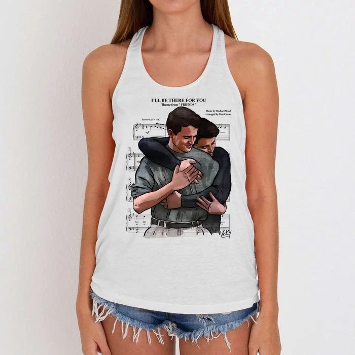 ILl Be There For You Chandler Bing Rip Rest In Peace Women's Knotted Racerback Tank