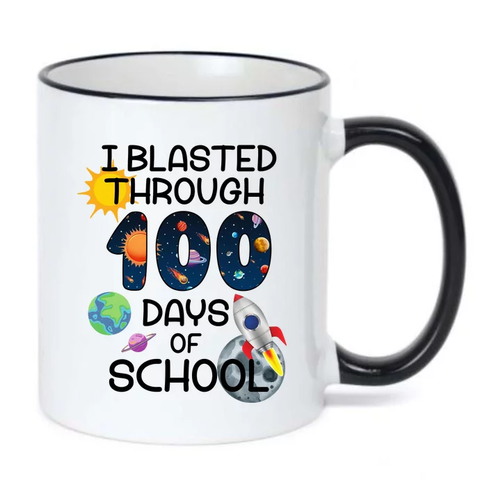 I Blasted Through 100 Days Of School Galaxy Black Color Changing Mug