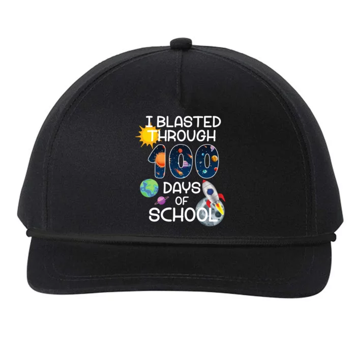 I Blasted Through 100 Days Of School Galaxy Snapback Five-Panel Rope Hat