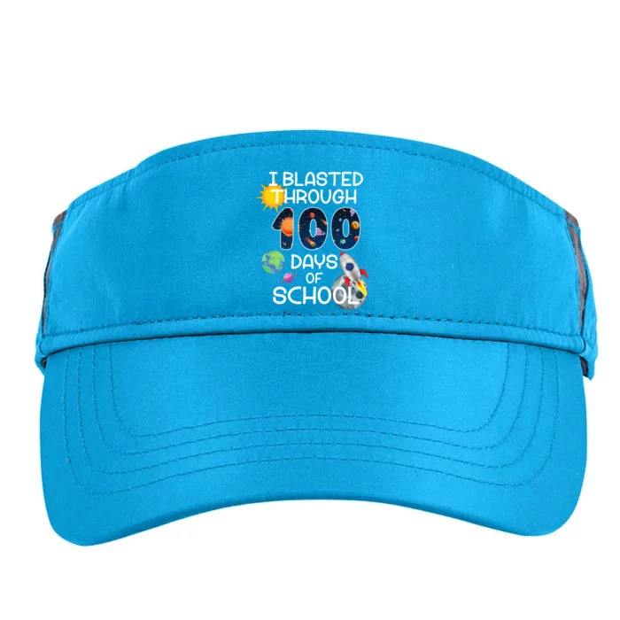 I Blasted Through 100 Days Of School Galaxy Adult Drive Performance Visor