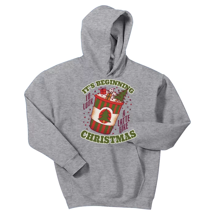 It's Beginning To Look A Latte Like Christmas Caffeine Lover Kids Hoodie