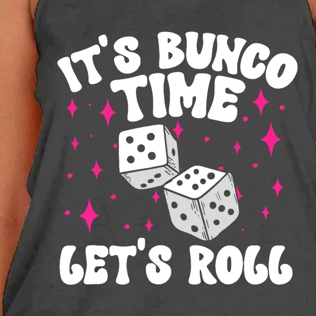 ItS Bunco Time Bunco Game Women's Knotted Racerback Tank