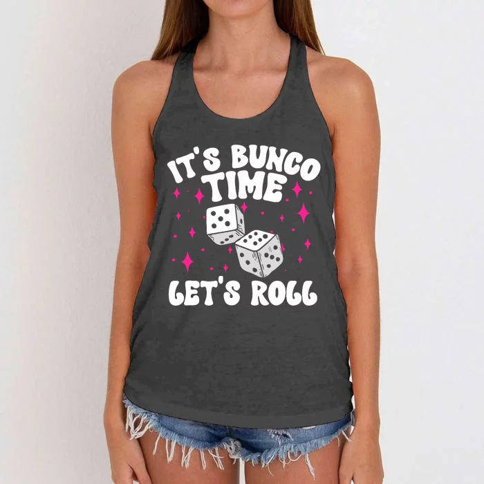 ItS Bunco Time Bunco Game Women's Knotted Racerback Tank