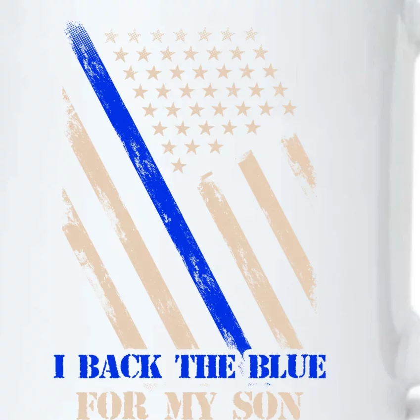 I Back The Blue For My Son Proud Police Officers Mom Dad Cute Gift Black Color Changing Mug