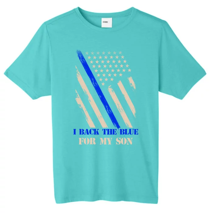 I Back The Blue For My Son Proud Police Officers Mom Dad Cute Gift ChromaSoft Performance T-Shirt